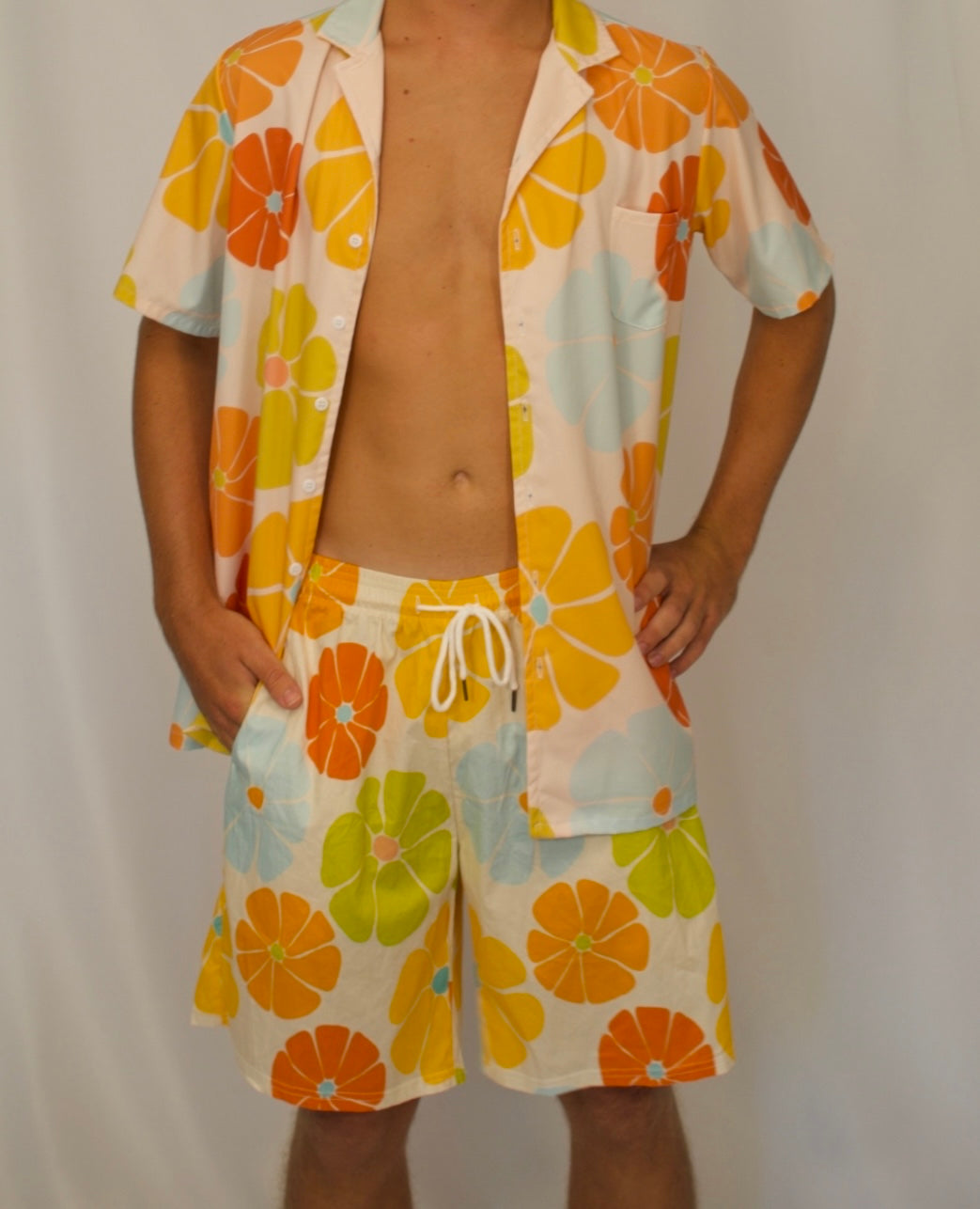 sunrise mens button down shirt