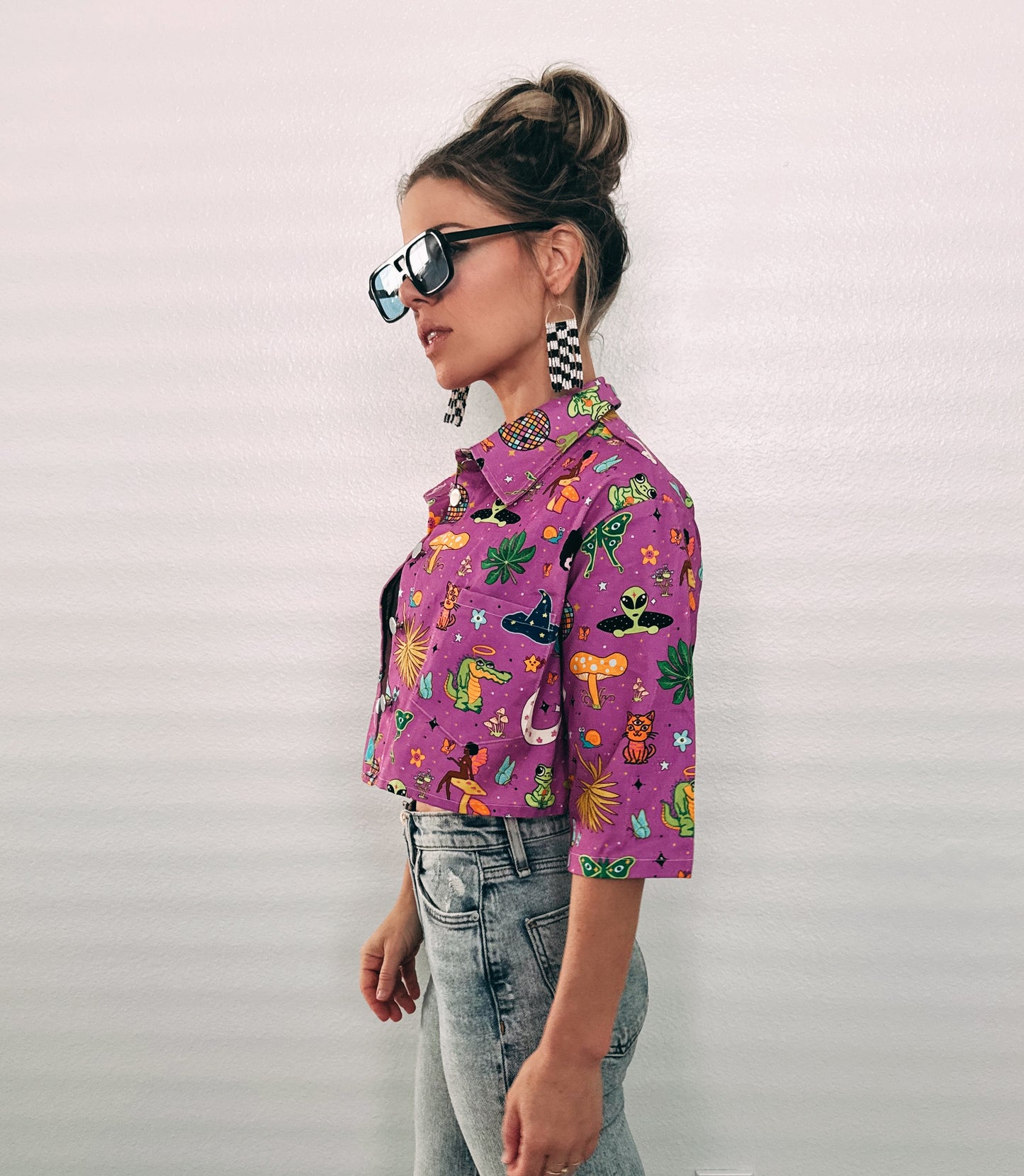 Hulaween denim festival jacket