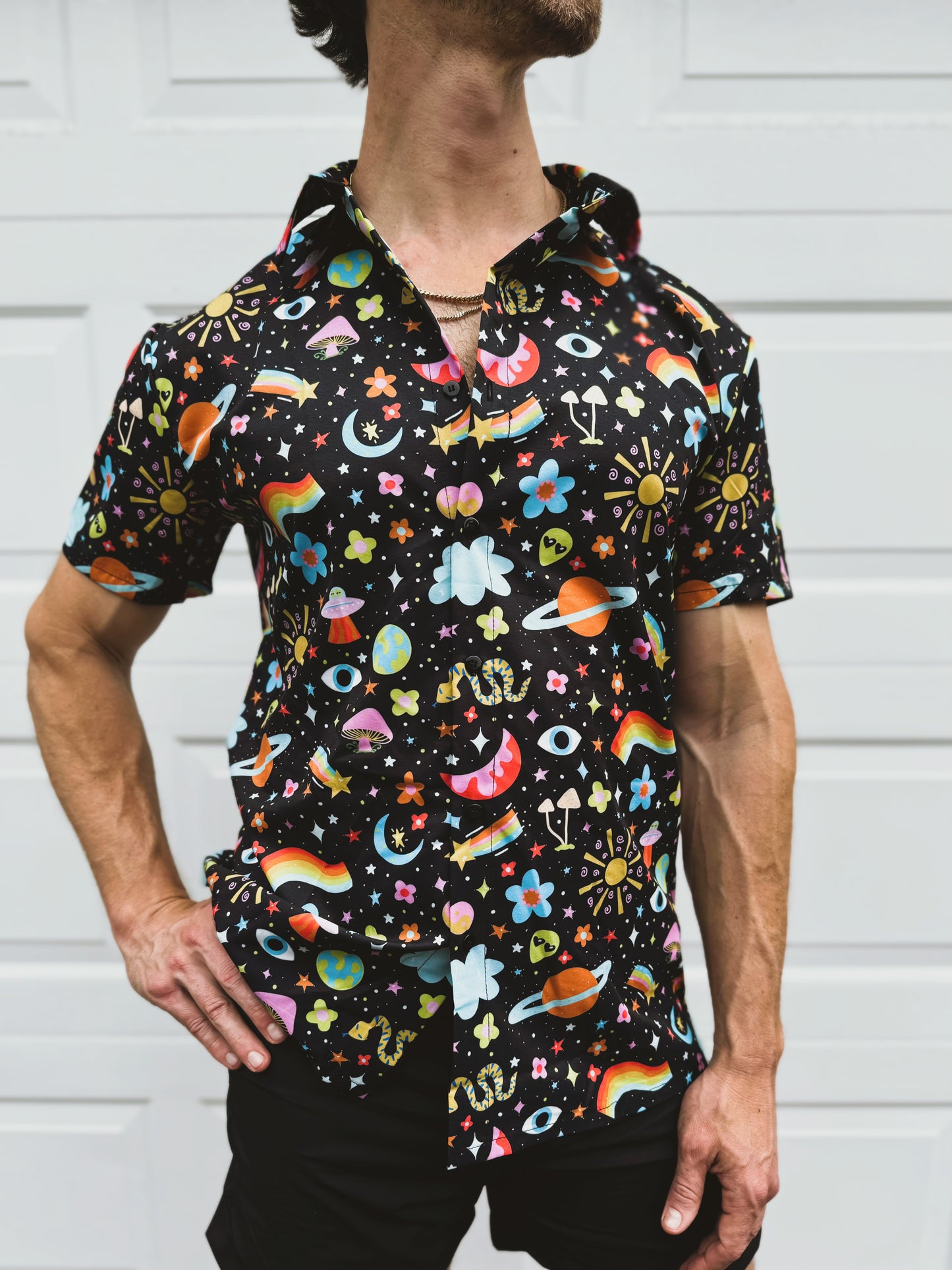 cosmic button down shirt