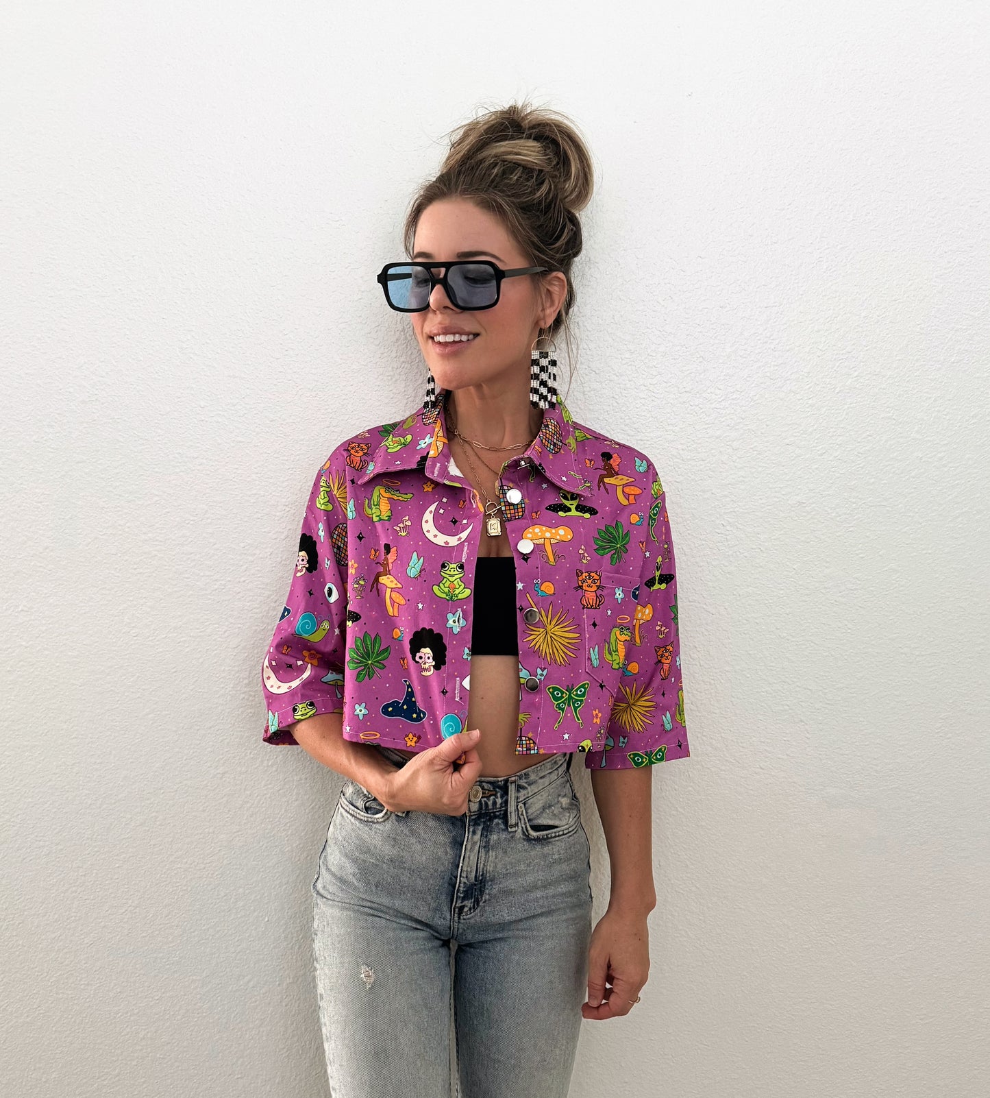 Hulaween denim festival jacket