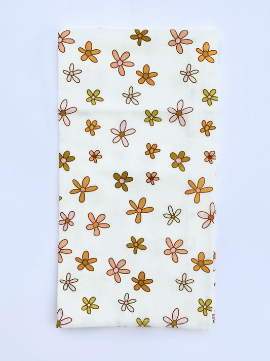 flower tea towel