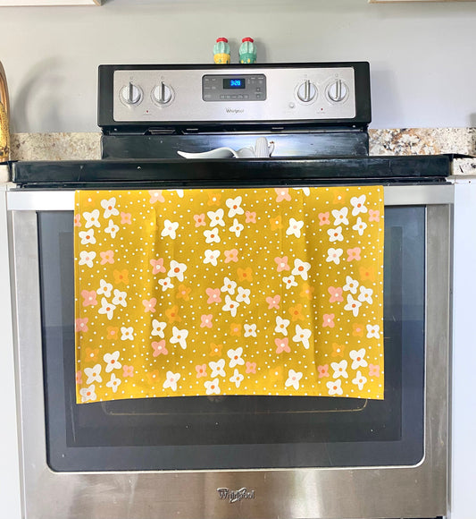 retro daisy towel