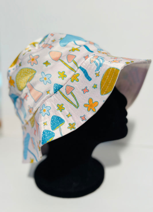 mushroom daisy bucket hat