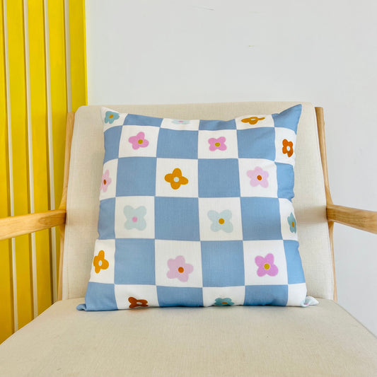 checkered pillow cover