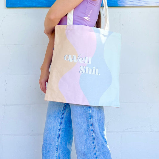 well shit canvas tote