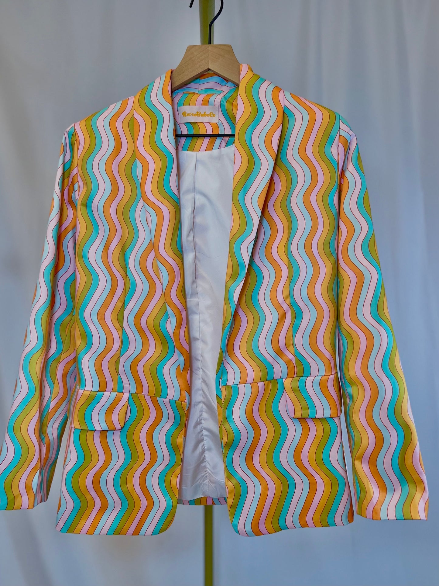 wavy rainbow blazer