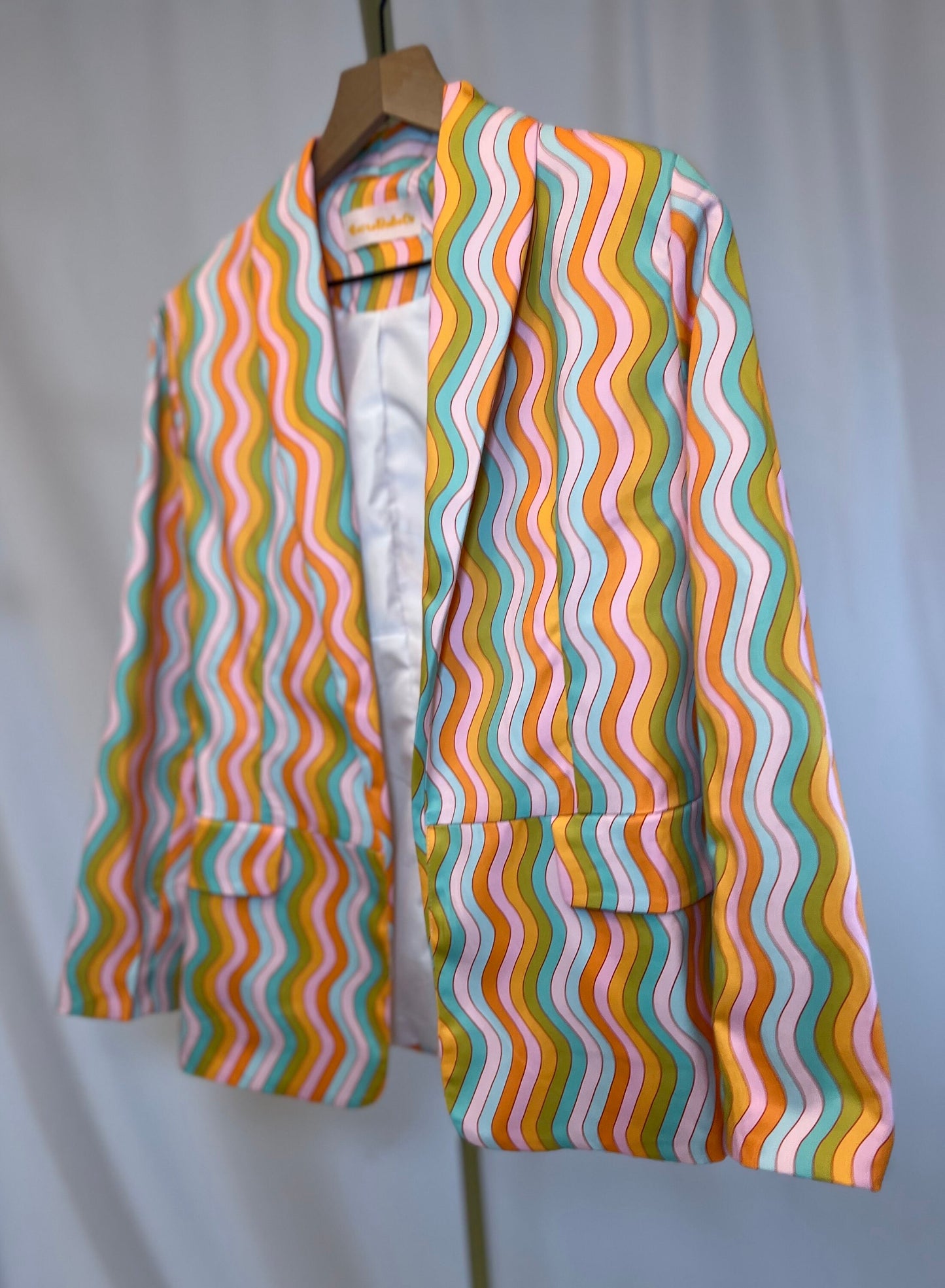 wavy rainbow blazer